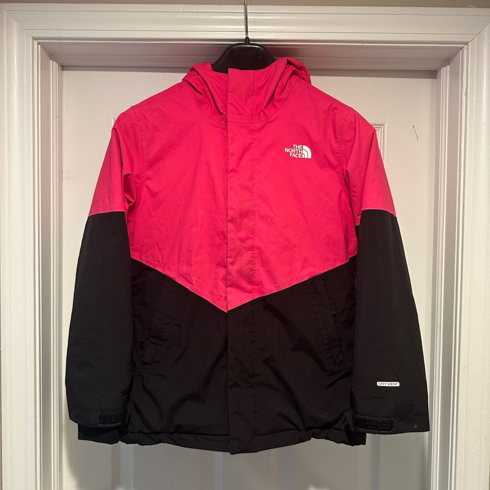 The North Face Pink and Black  ski jacket